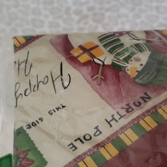 Happy Holiday Vinyl Oblong Tablecloth - Picture 3 of 5